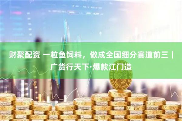 财聚配资 一粒鱼饲料，做成全国细分赛道前三｜广货行天下·爆款江门造